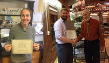 Julie and Andrew with their awards